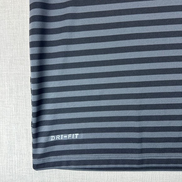 Nike Golf LSU Tigers Polo Mens XL Black Grey Striped Dri-FIT 891853-010 - Picture 8 of 10